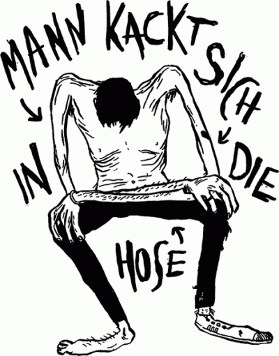 logo Mann Kackt Sich In Die Hose